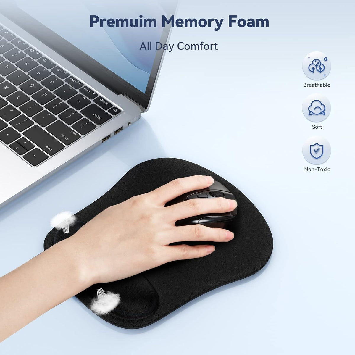 Mouse Pad with Wrist Support, 2 Pack