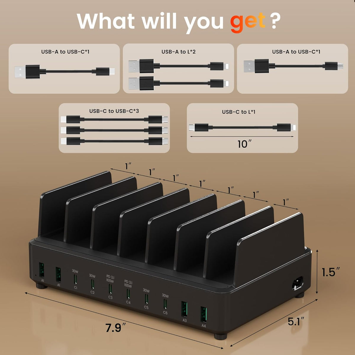 400W Charging Station, Black