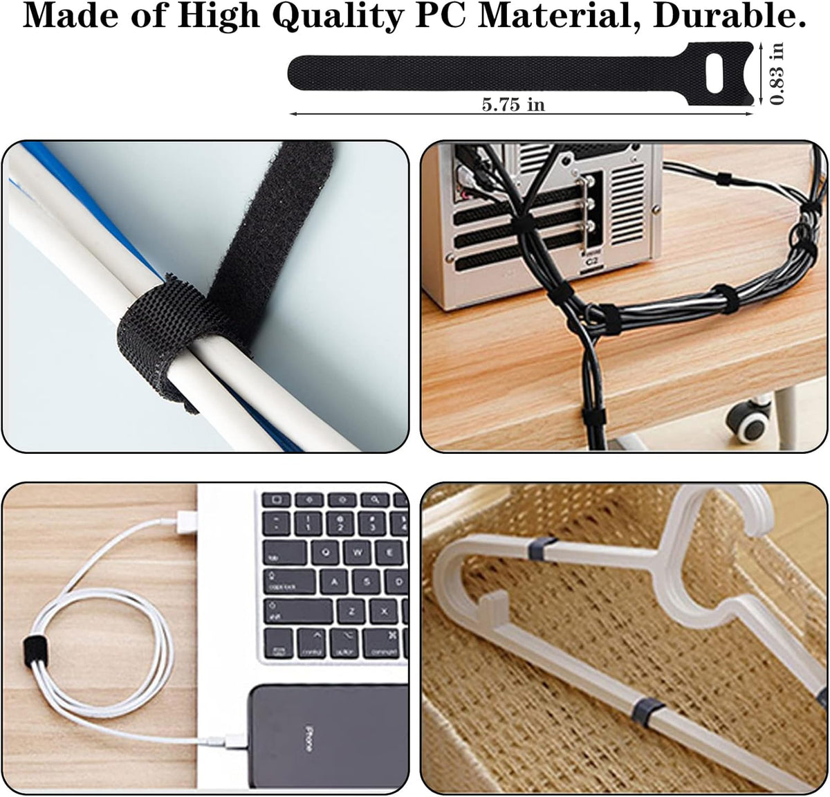 Cable Management Kit 4 Wire Organizer Sleeve