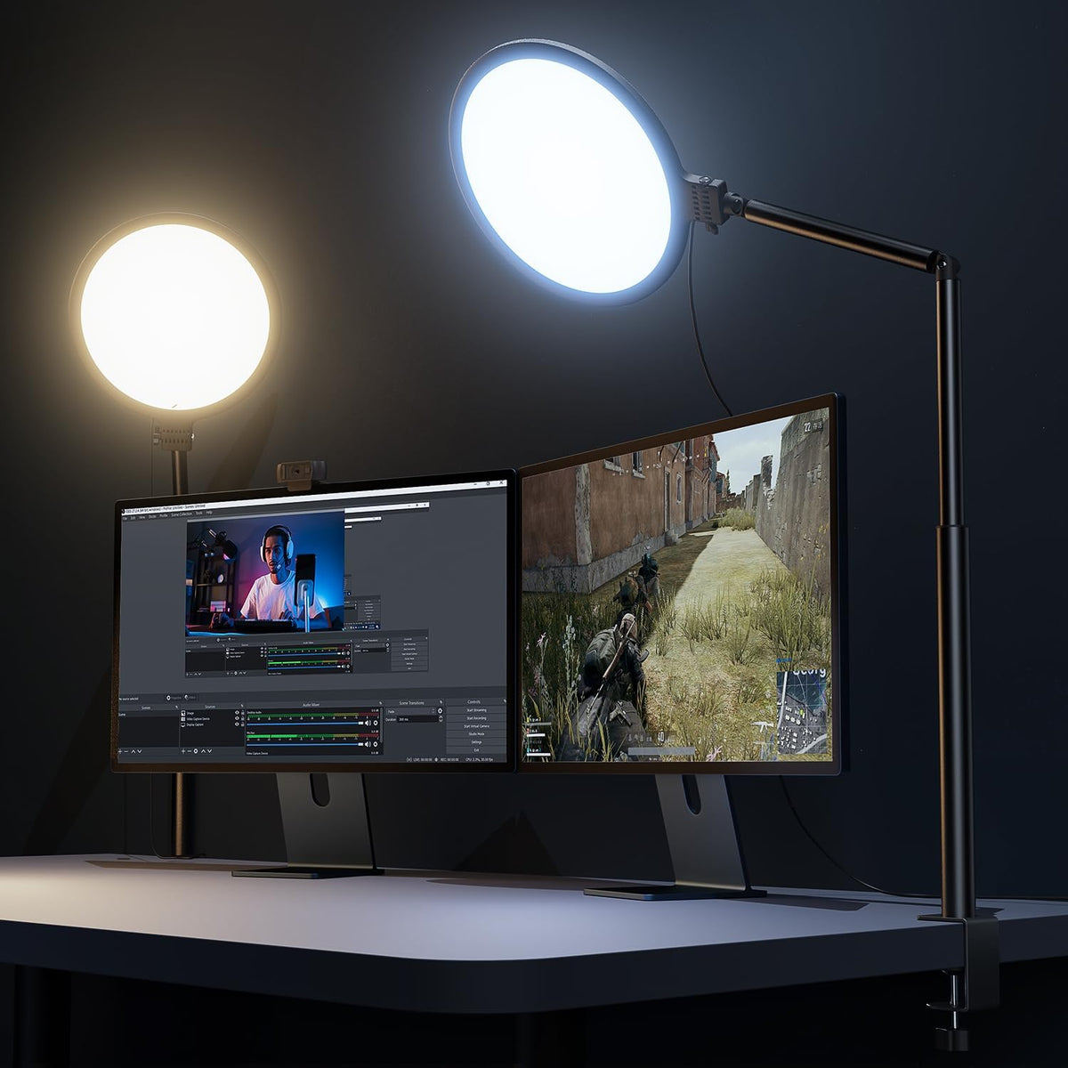 10.2" Desk Ring Light with Stand