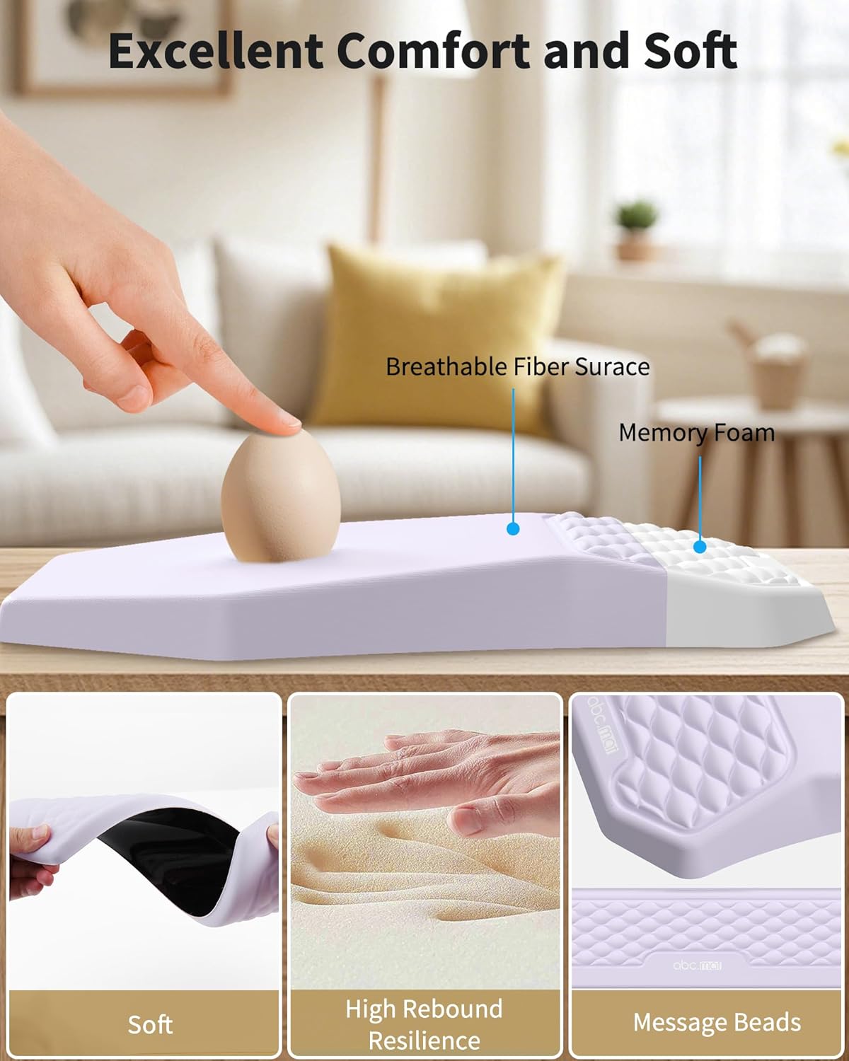 Ergonomic Mouse Pad and Keyboard Wrist Rest Support Set
