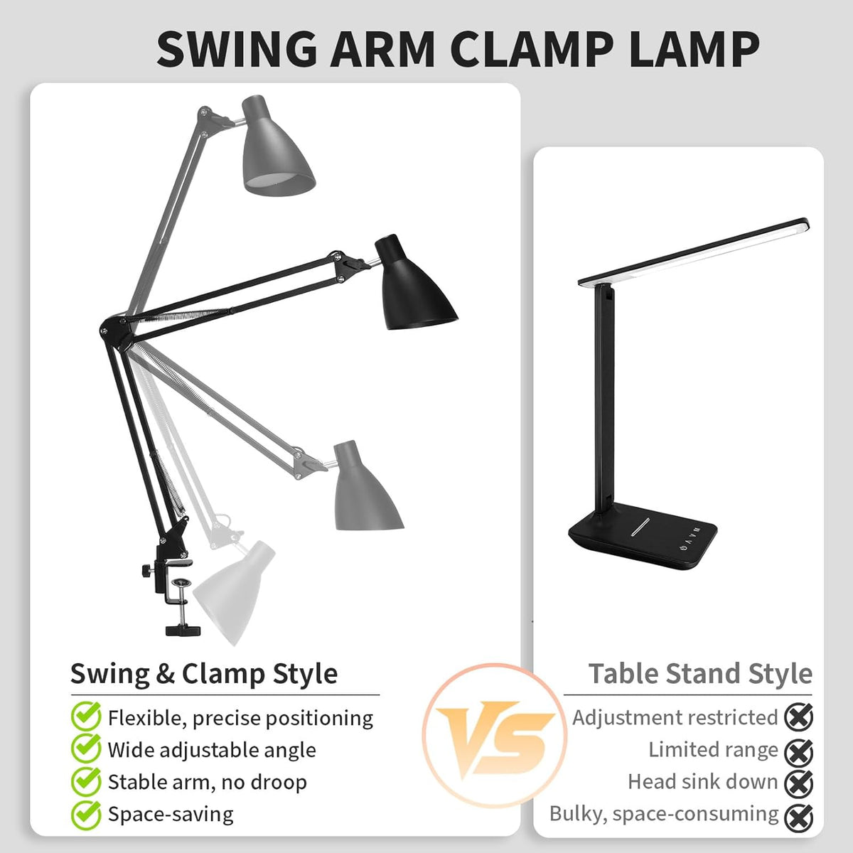 Led Desk Lamp, Black
