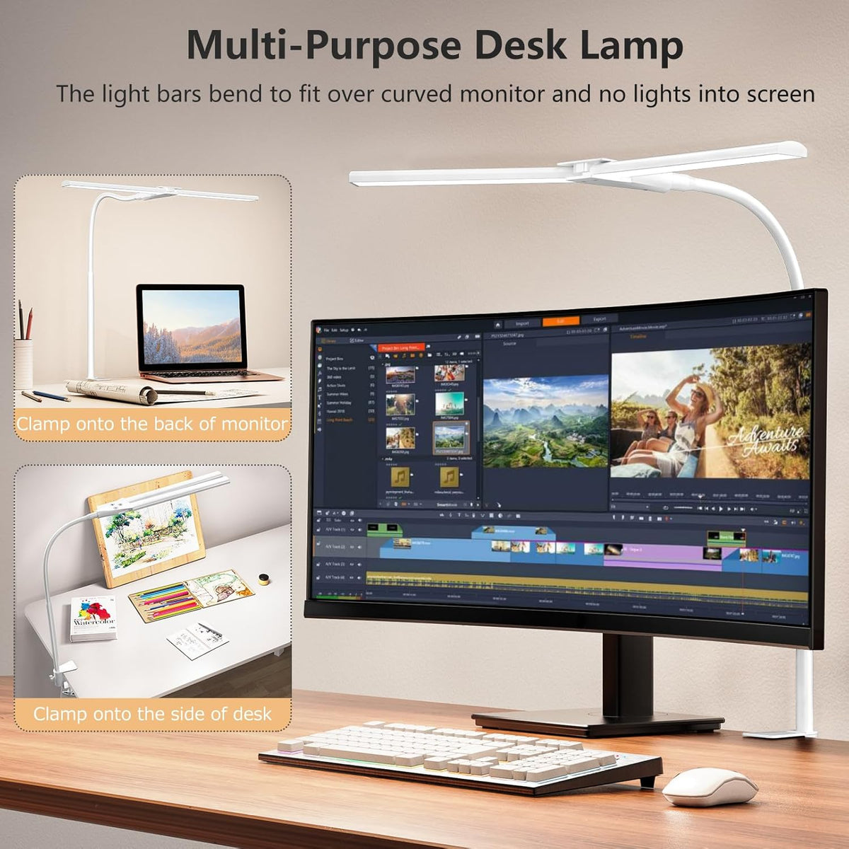 LED Double Head Architect Lamps
