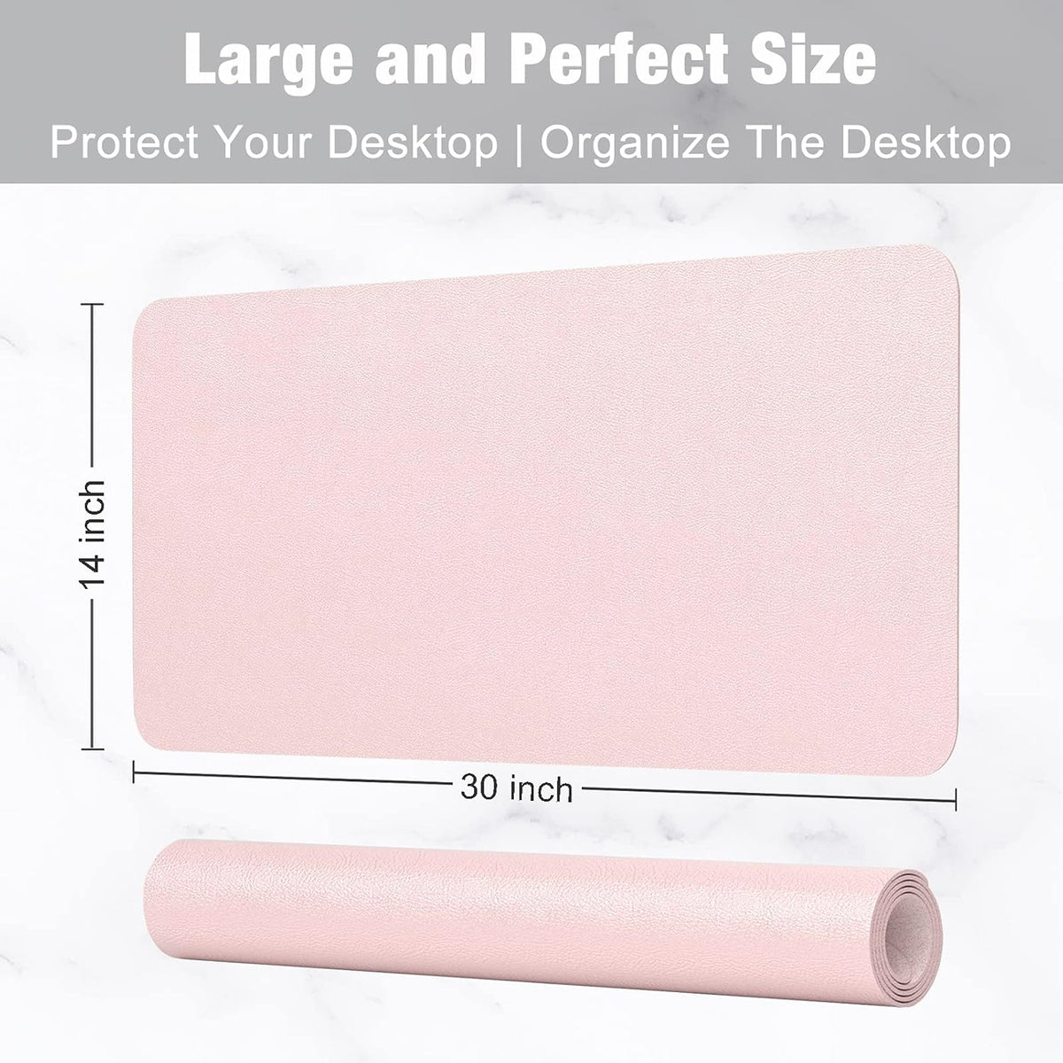 Desk Pad, 30" x 14" PU Leather Desk Mat