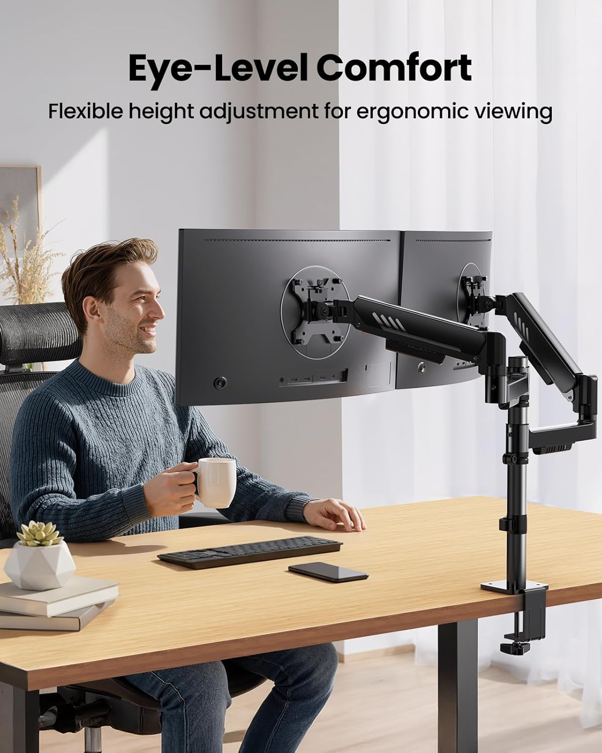 Vertical Dual Monitor Stand, 75x75