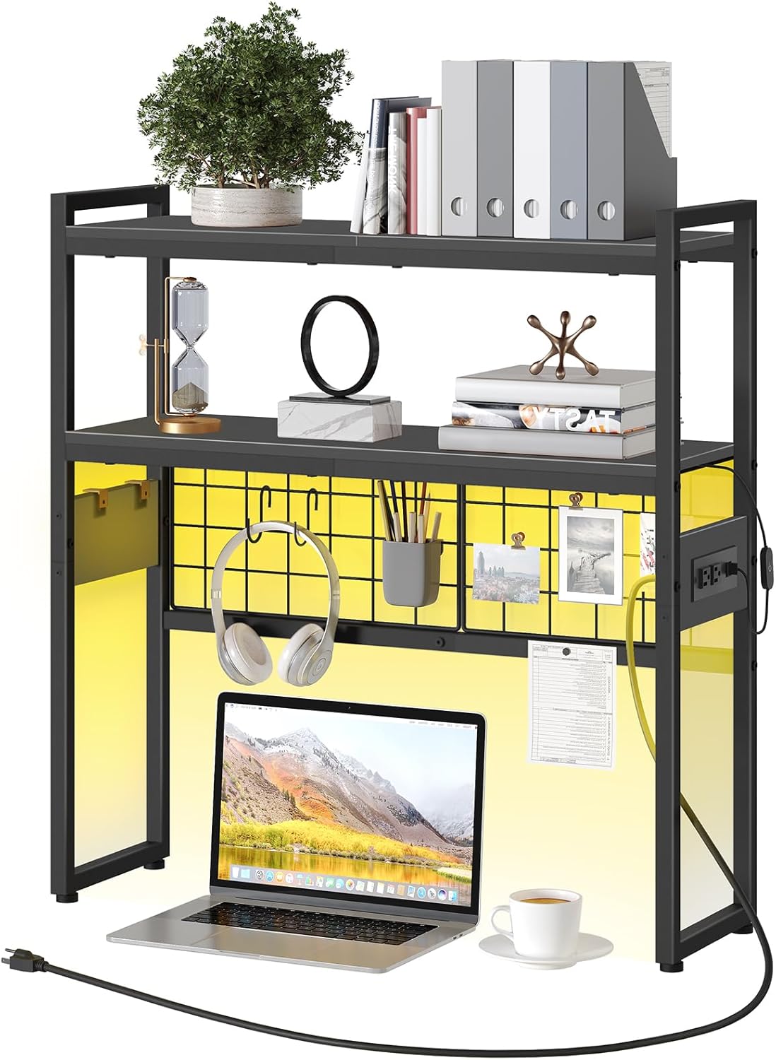 Desktop Bookcase, 2-Tier Office Desktop Organizer