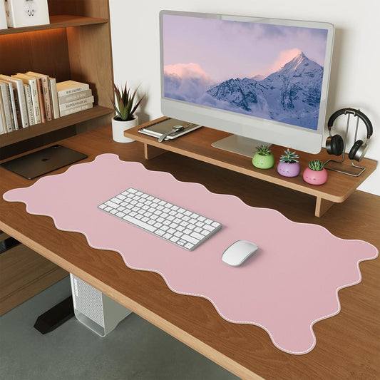 Leather Desk Pad Pink, Extra Large Mouse Pad