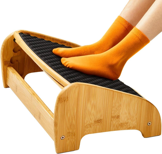 Bamboo Under Desk Footrest