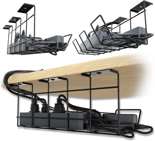 Compact Under Desk Cable Management Tray