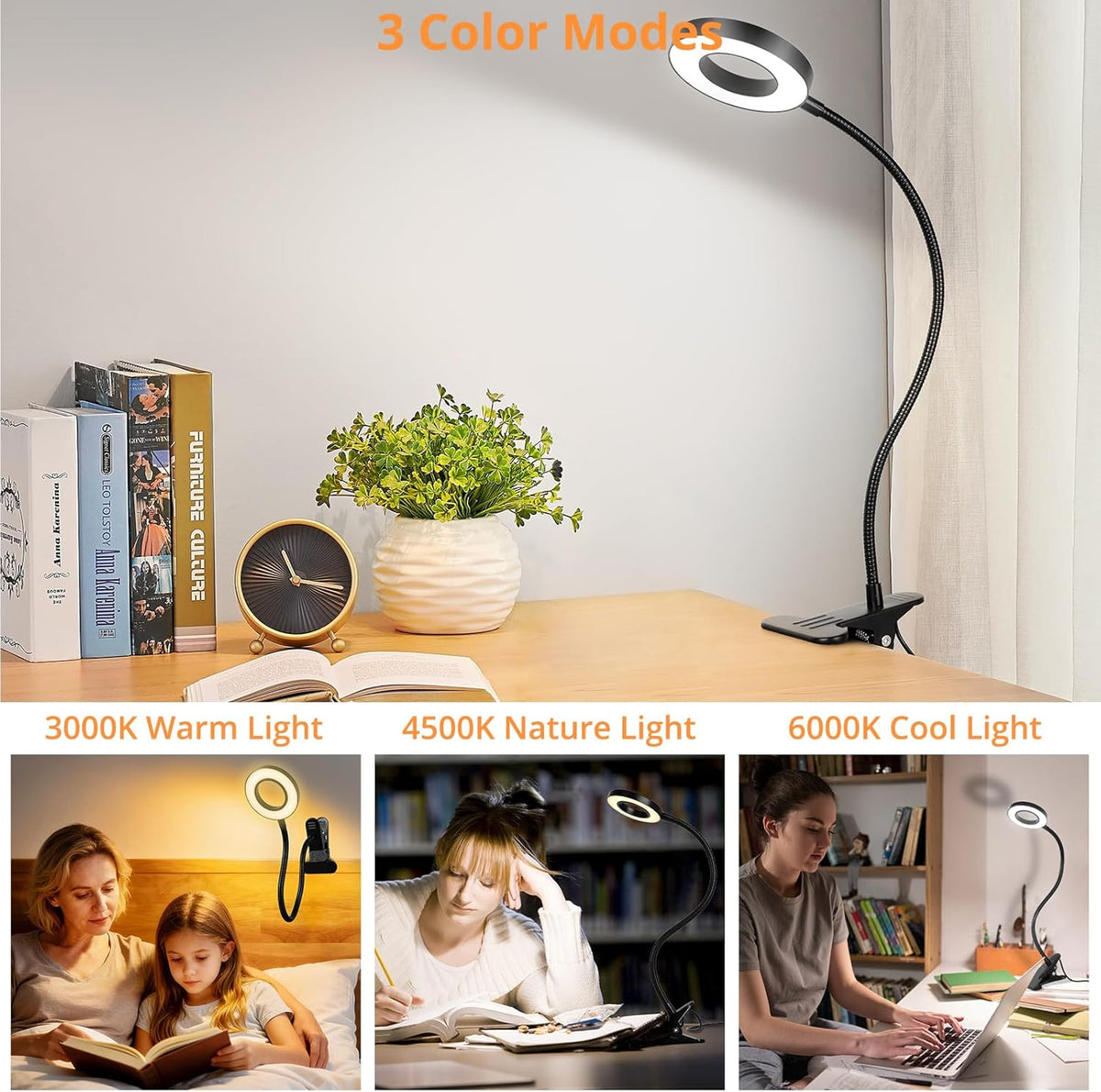 Desk Lamp Clip Light