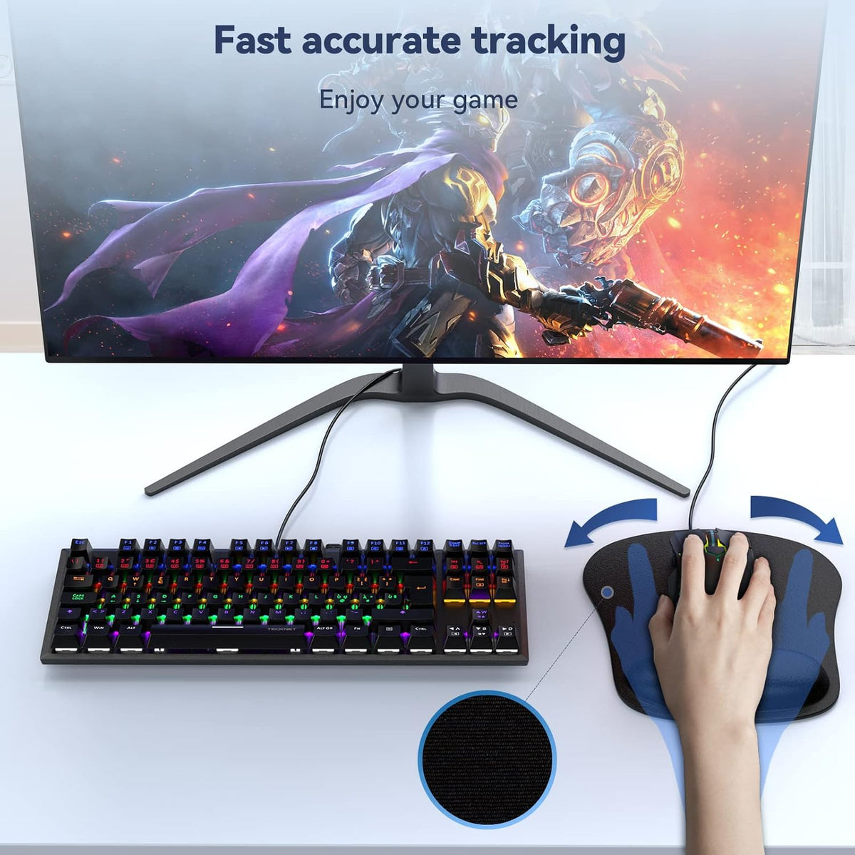 Mouse Pad with Wrist Support, 2 Pack