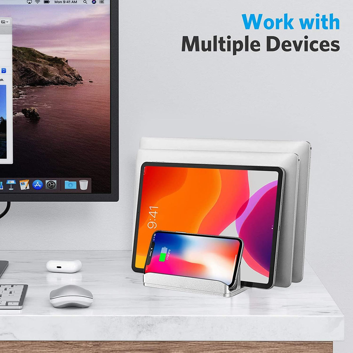 3-Slot Vertical Laptop Stand [Updated Version]