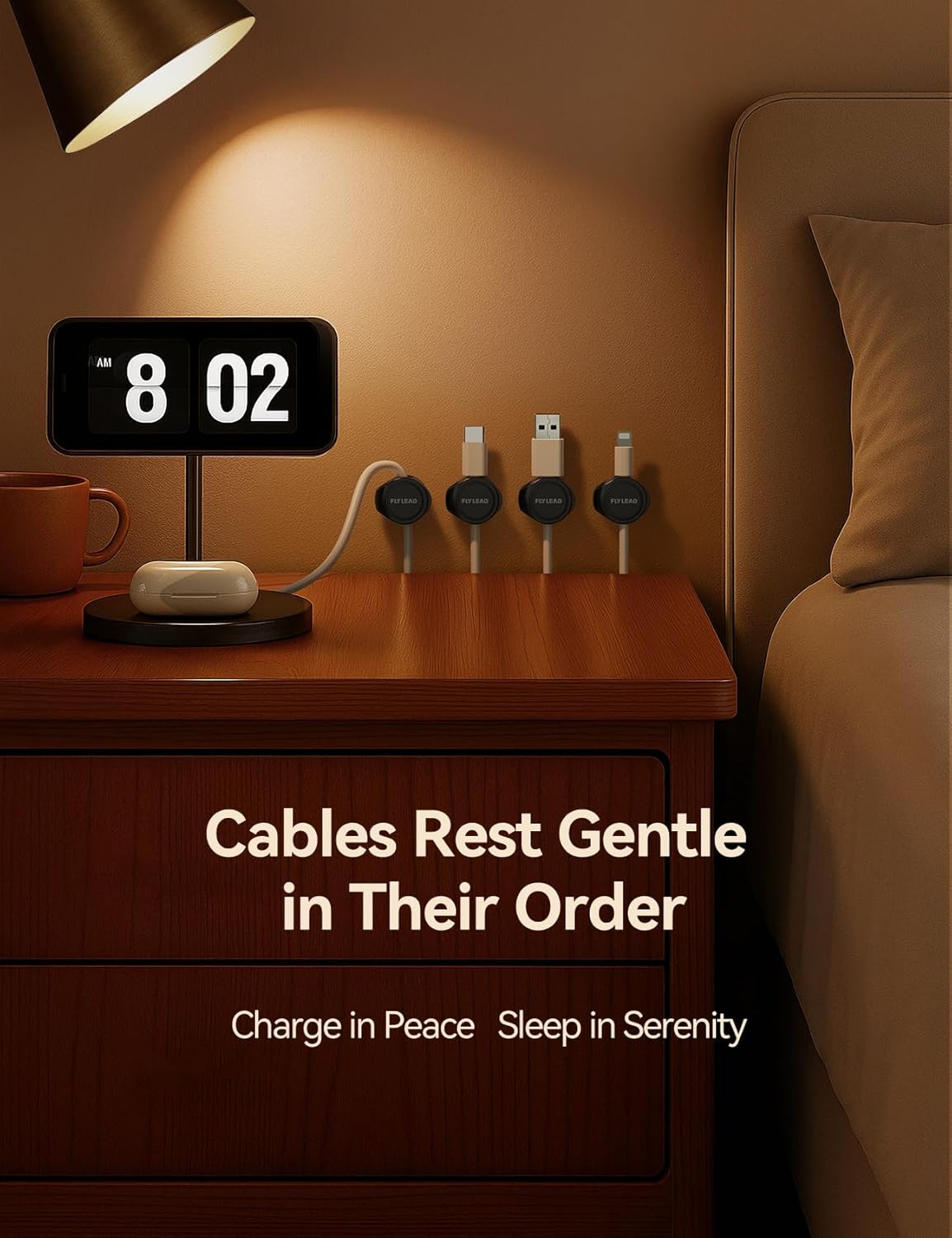8-Pack Silicone Cord Organizer Magnetic Cable Clips