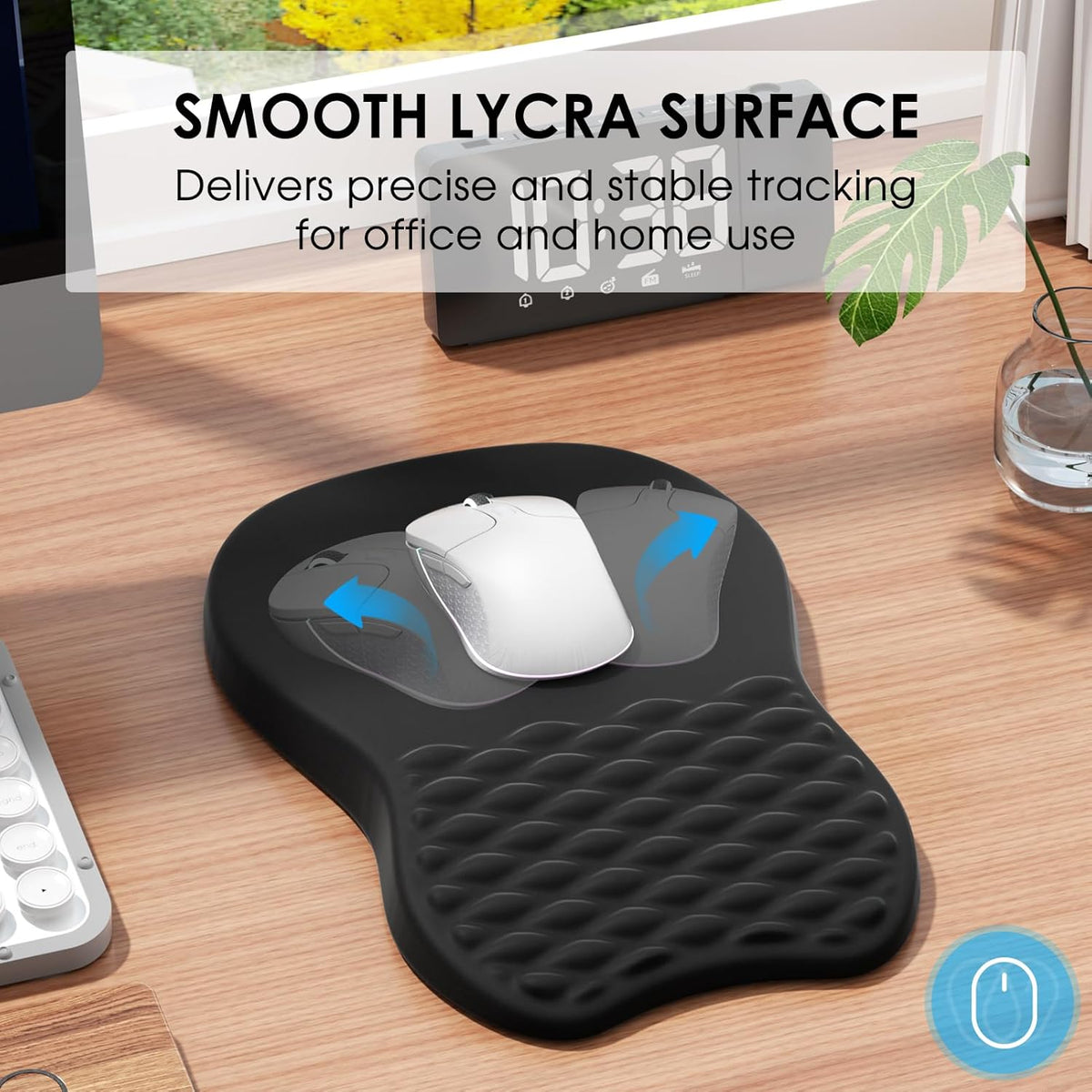 Ergonomic Mouse Pad with Wrist Support, Black