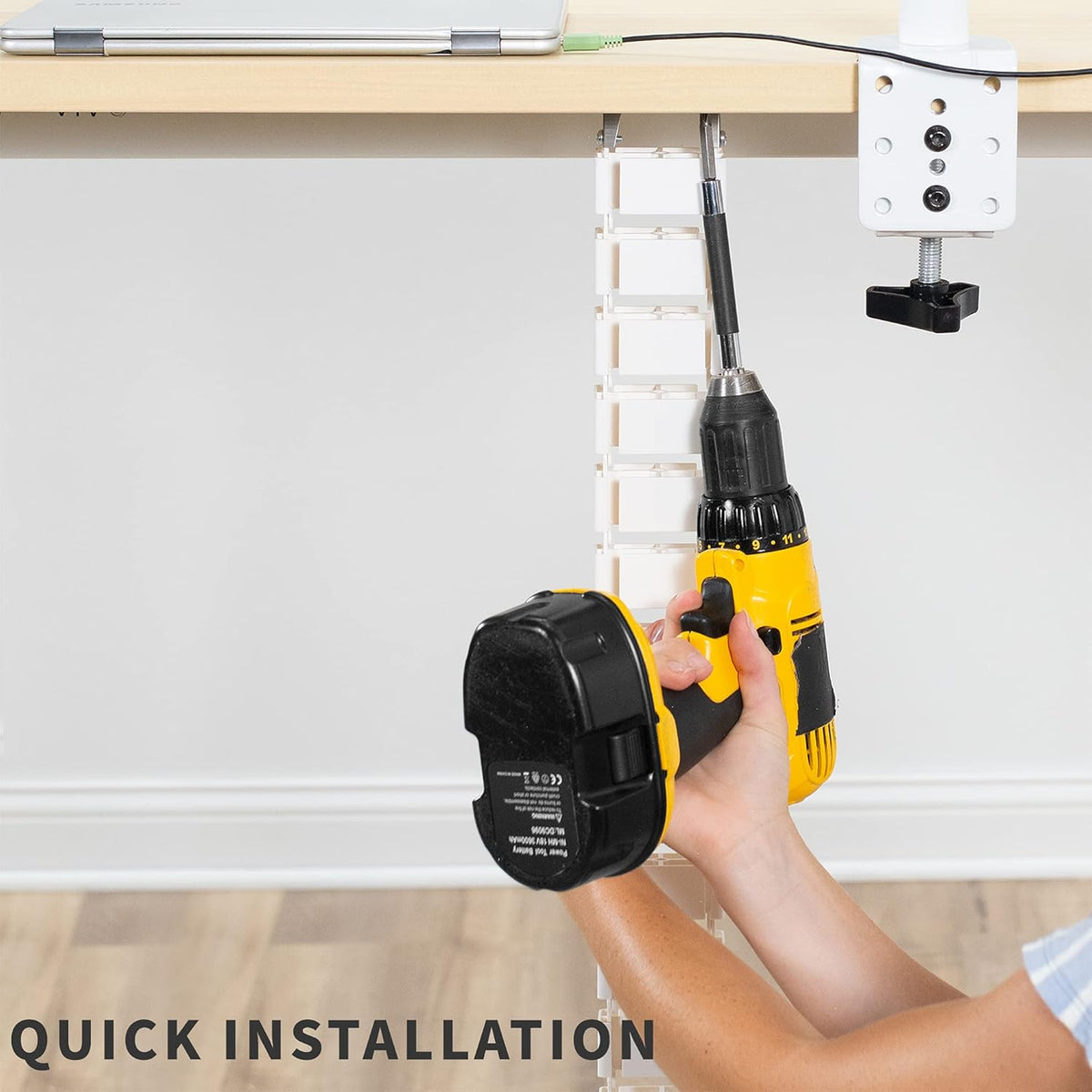 Under Desk Vertebrae Cable Management Kit, White