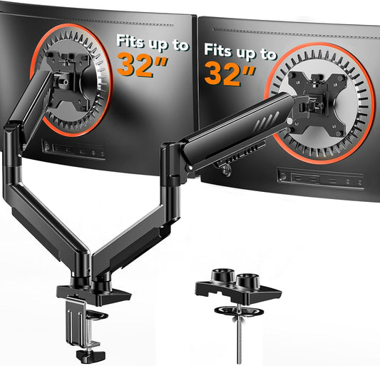 Dual Monitor Arm, Full Adjustable Monitor Mount for 13
