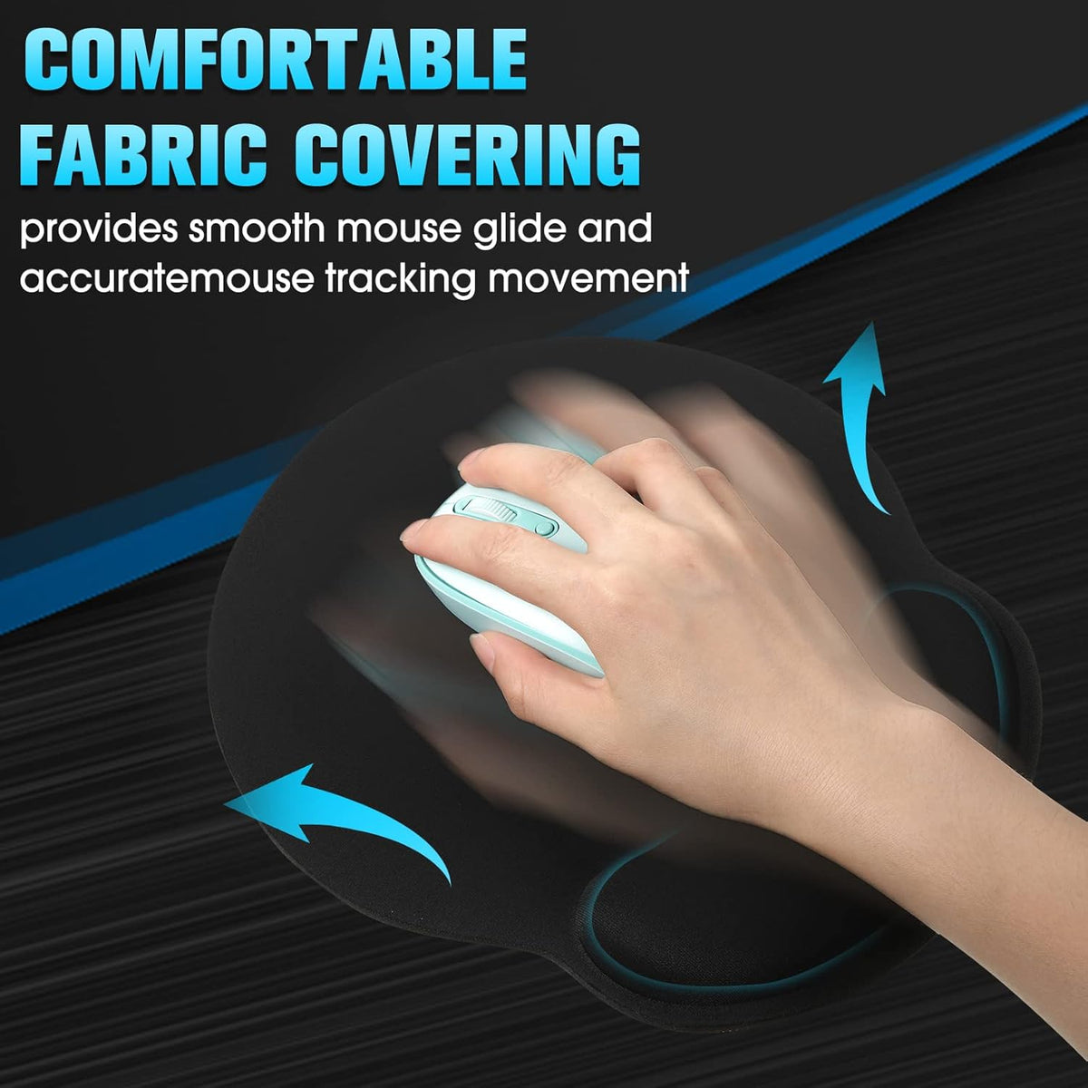 Ergonomic Mouse Pad with Wrist Rest Support Gel Memory Foam