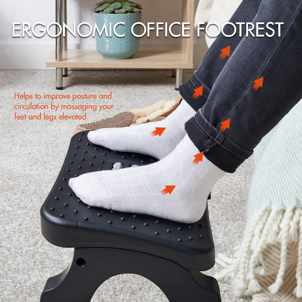 Under Desk Footrest, 120Lbs