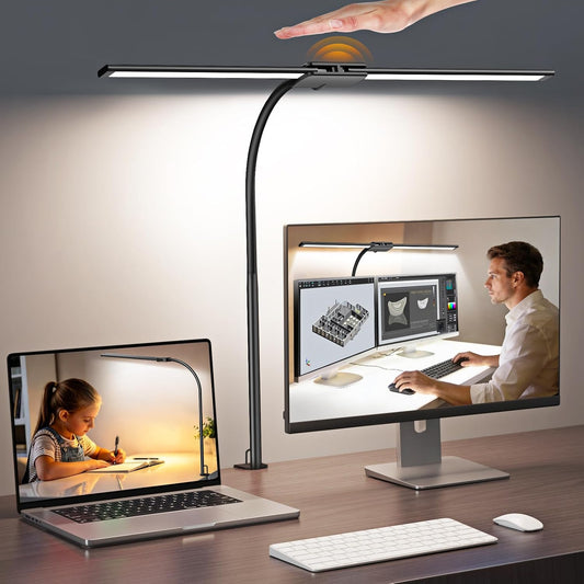 LED Desk Lamp, Dual Head Eye-Care Architect Table Lamp
