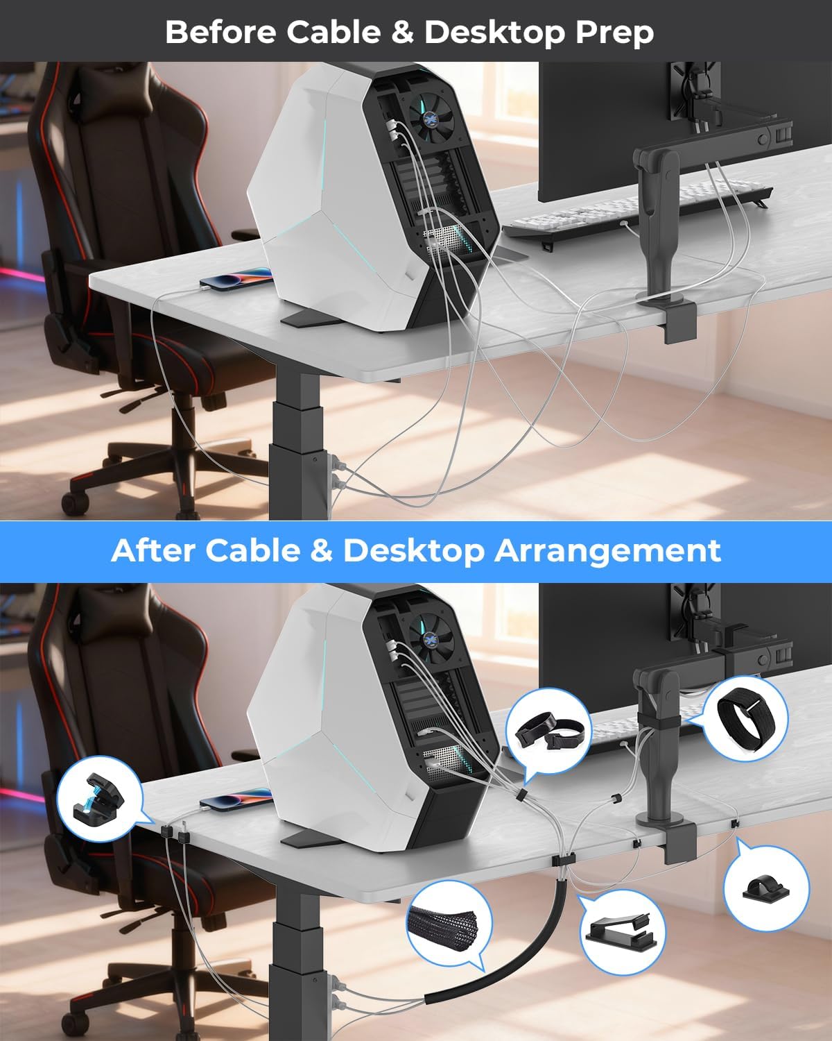 Cable Management Organizer Kit