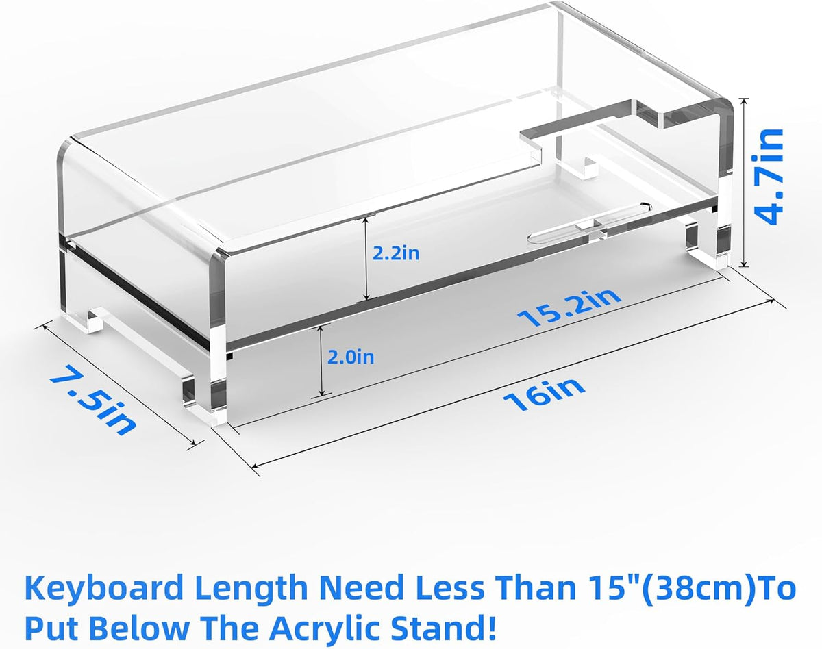Acrylic Monitor Stand Riser Acrylic Laptop Stand Clear Computer Stand