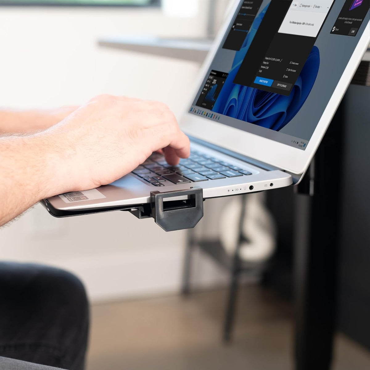 Clamp-on 12 x 9 inch Rotating Laptop Tray