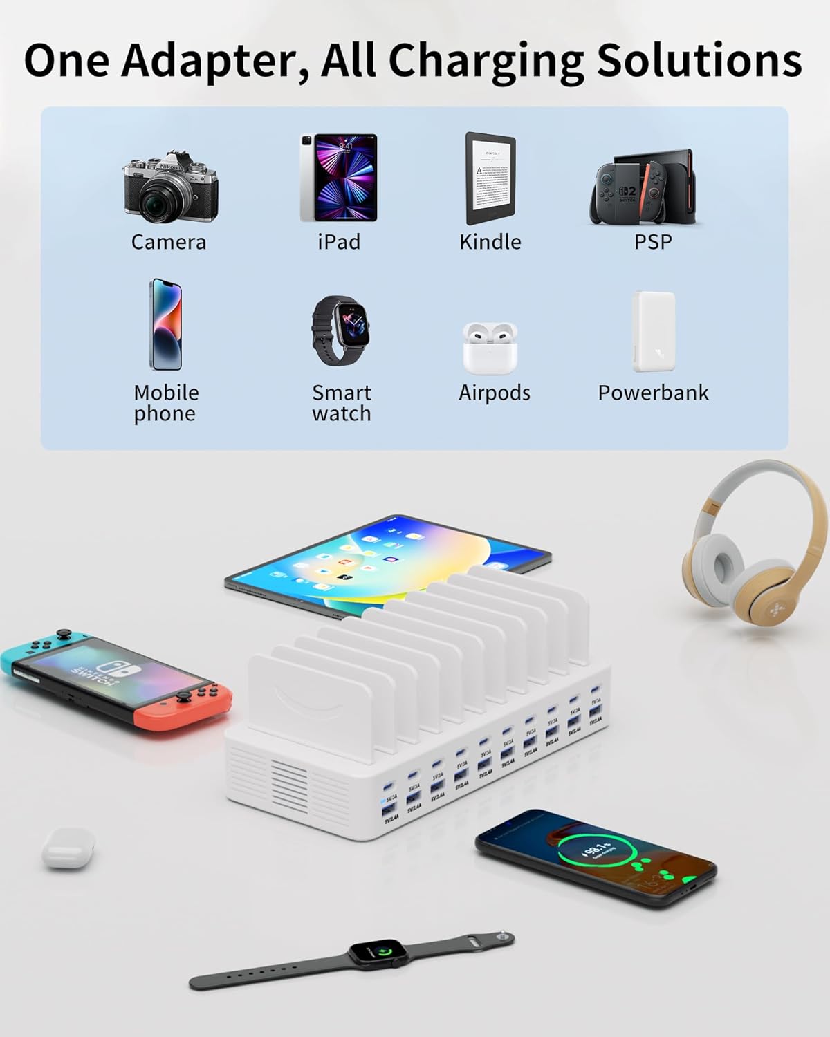270W Charging Station, White