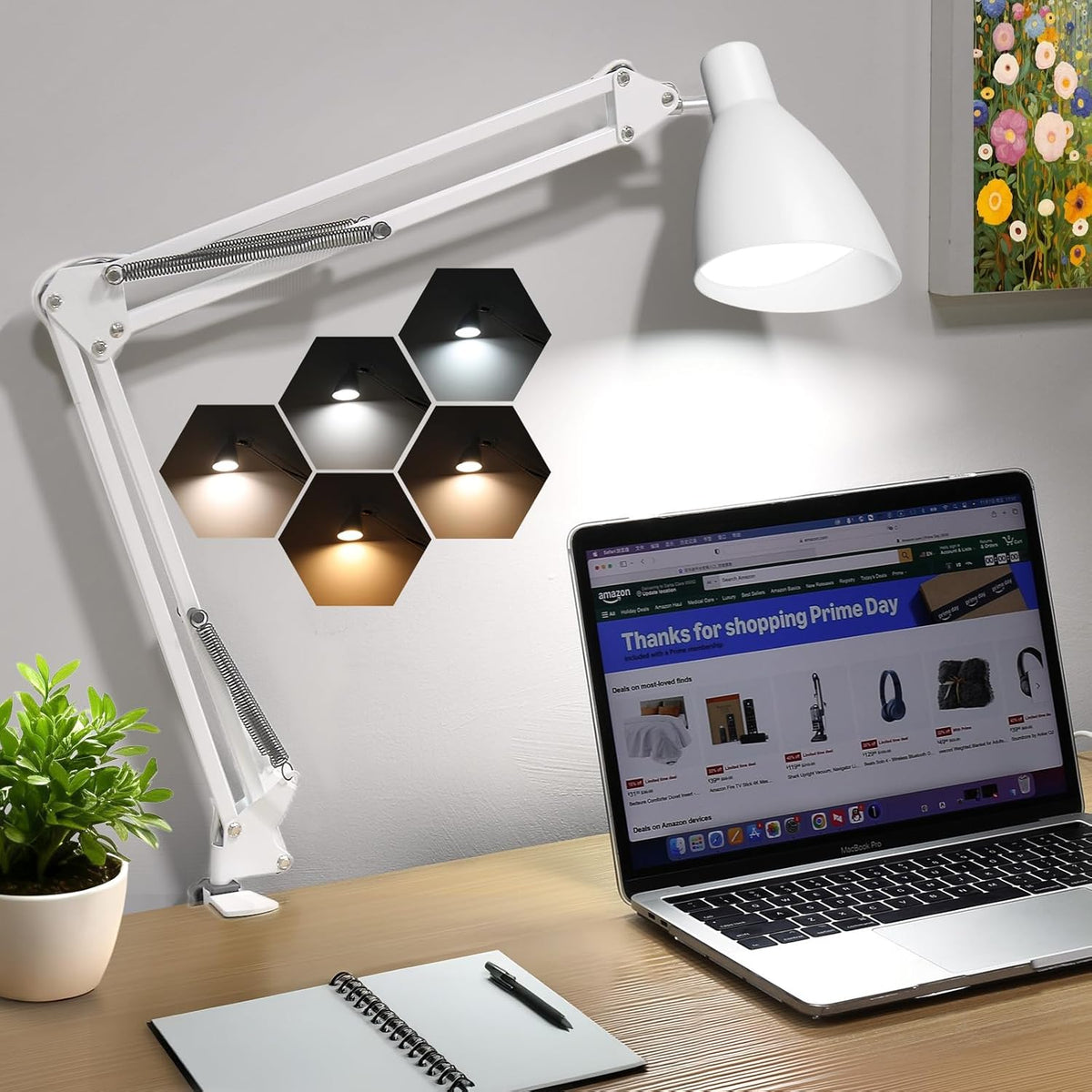 Led Desk Lamp, White