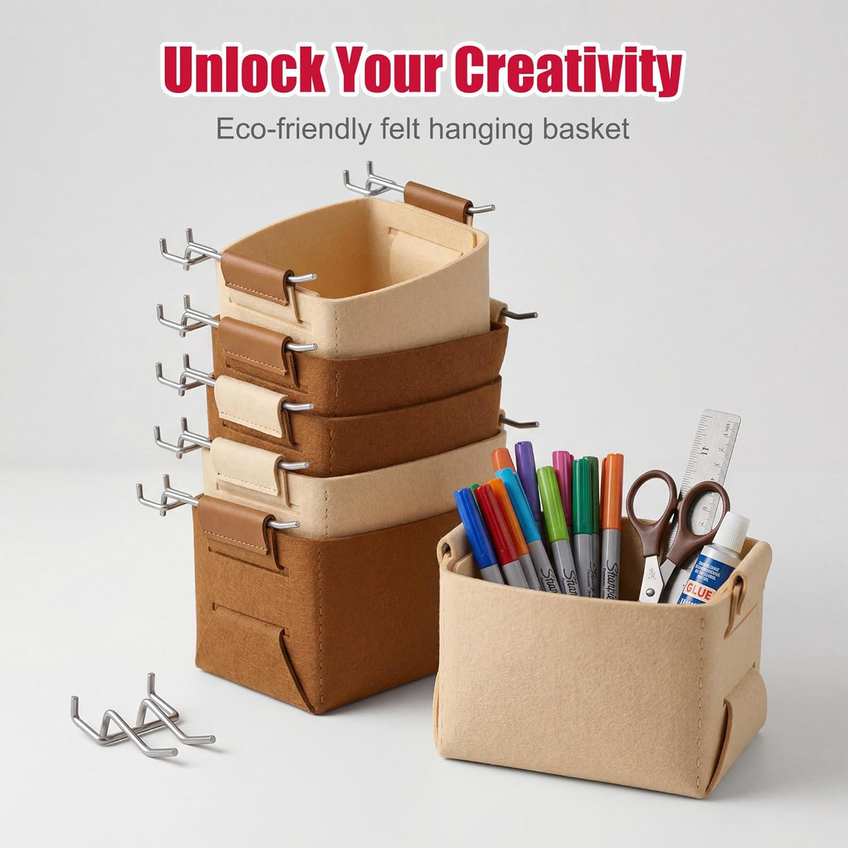 Peg Board, Metal PegBoard Organizer with Accessories