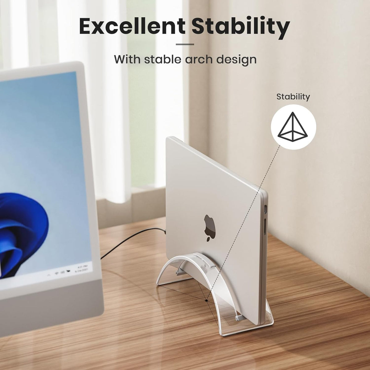 Acrylic Vertical Laptop Stand