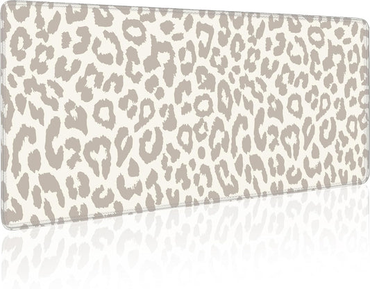 Leopard Print Mouse Pad Large Desk Mat Extended Keyboard Mouse Pad