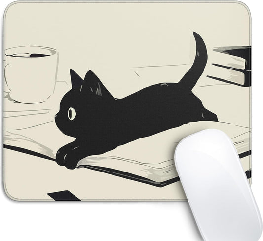 Cute Black Cat Mouse Pad