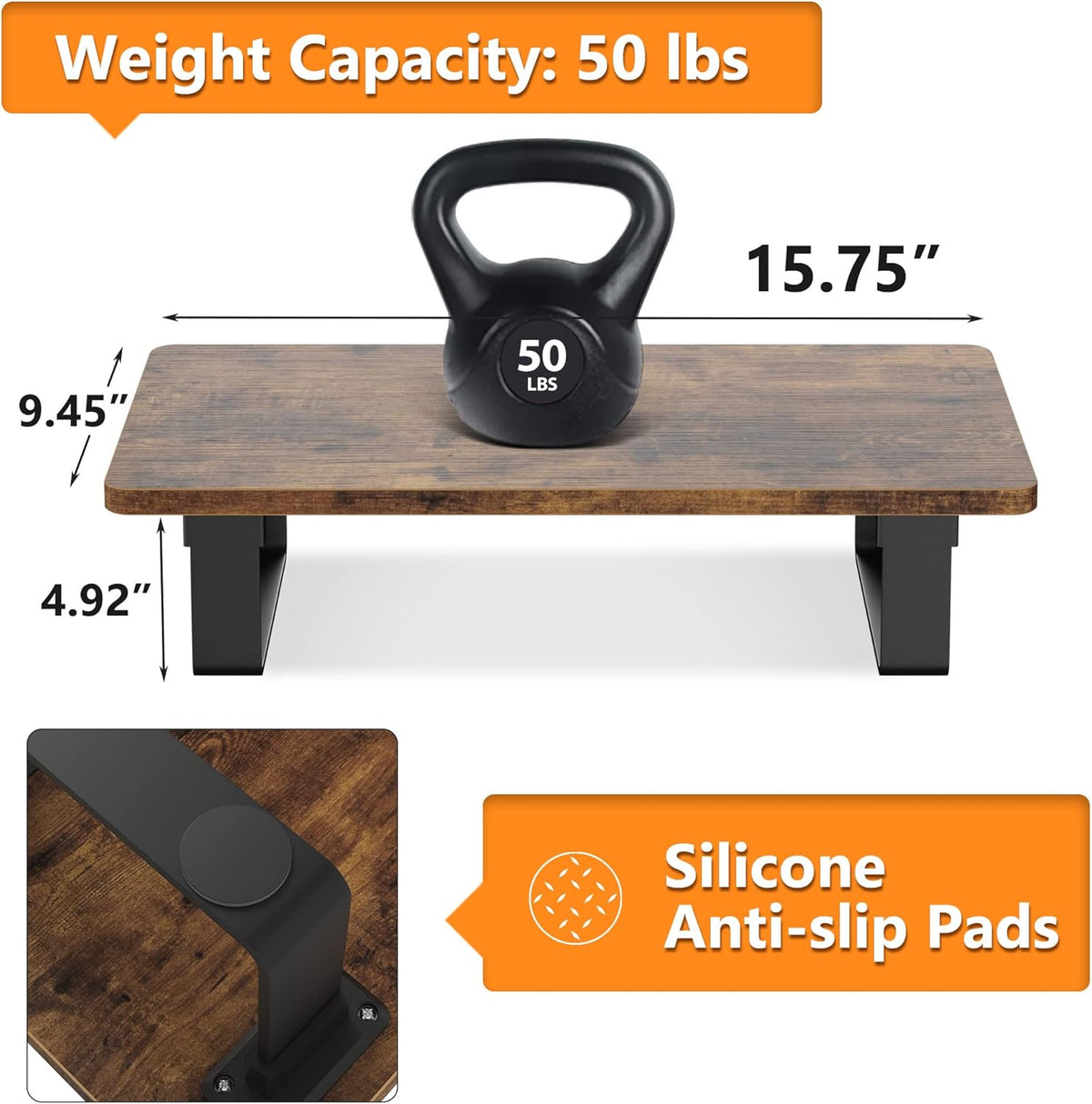 Monitor Stand Riser with 50 LB Capacity