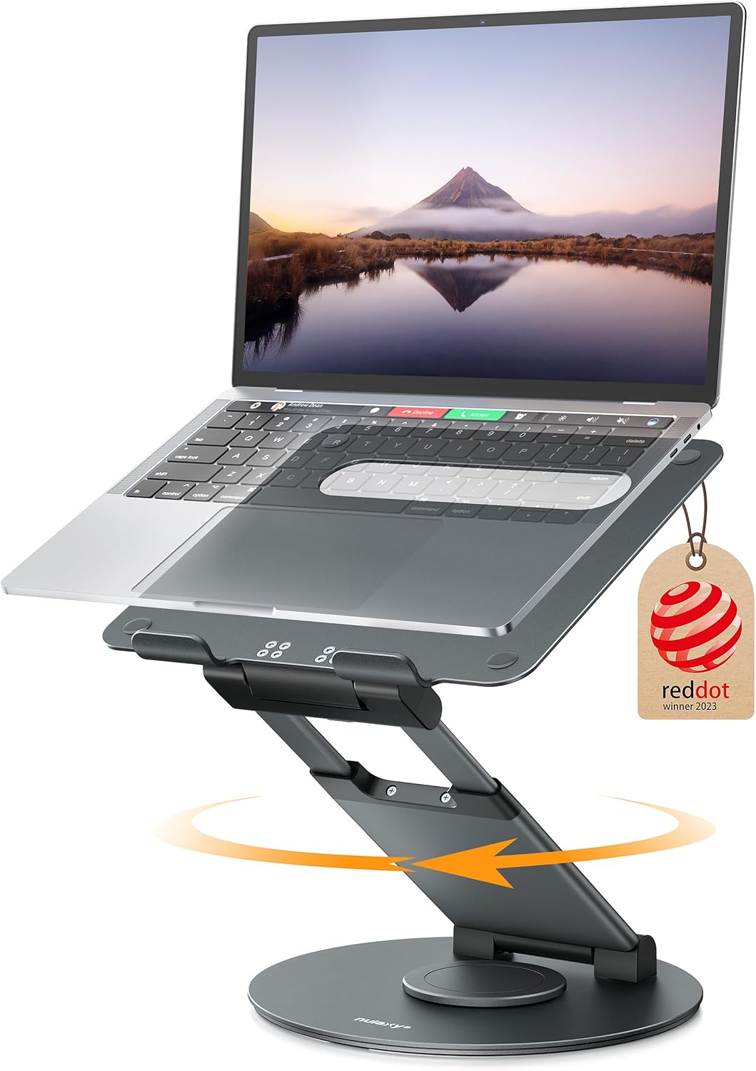 Telescopic 360 Rotating Laptop Stand, Gray