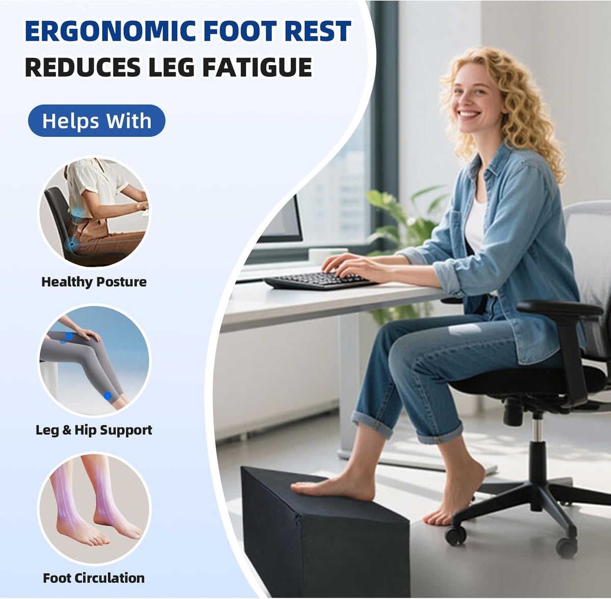 Adjustable Foot Rest, Black