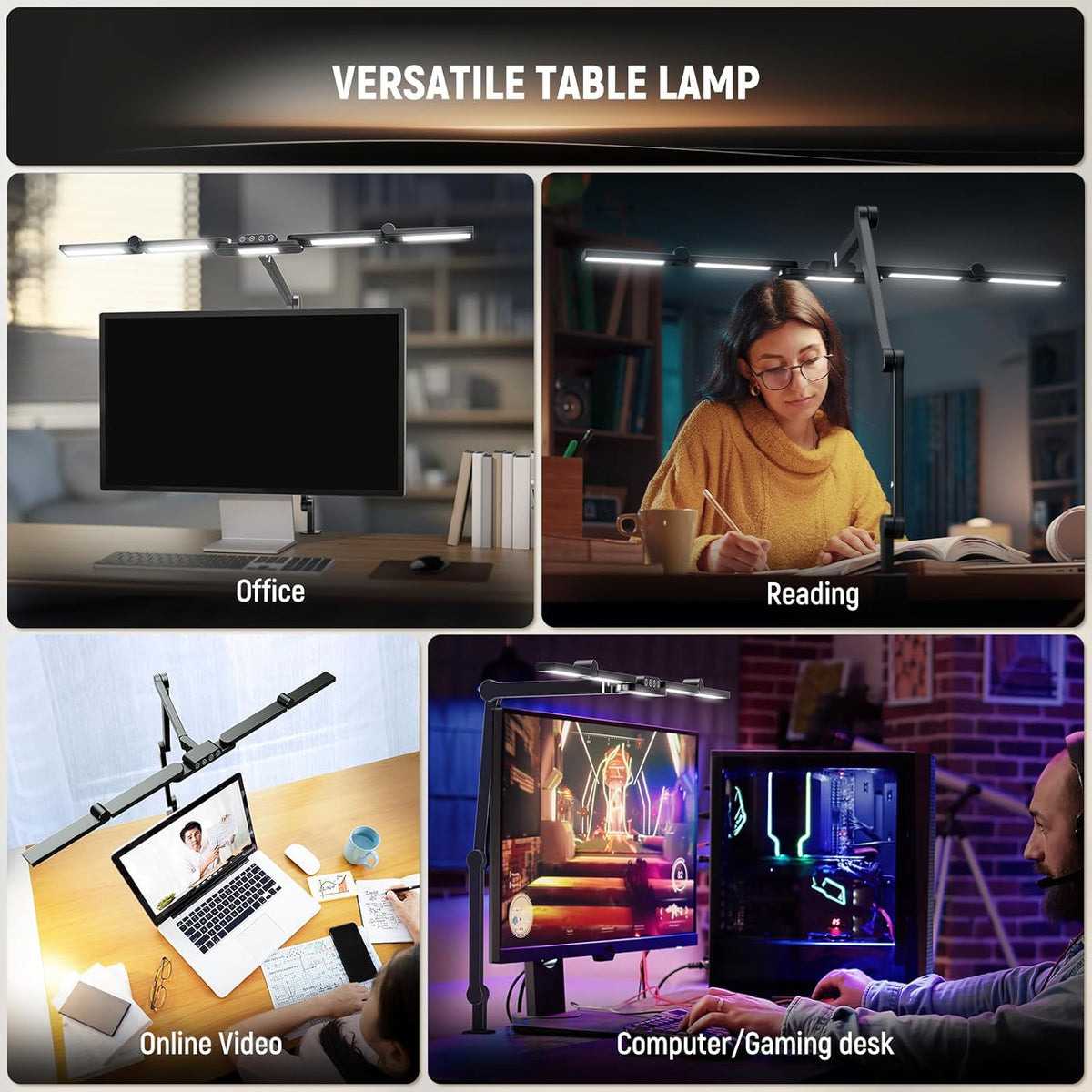 Basics 32.5" Clip On Desktop LED Light
