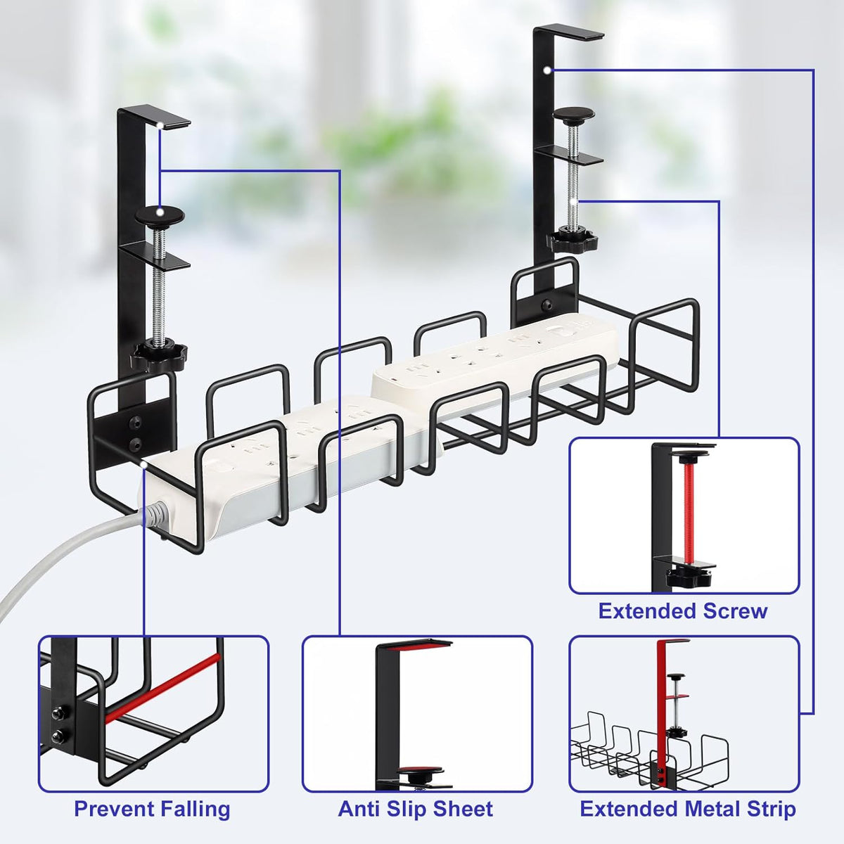 Under Desk Cable Management Tray