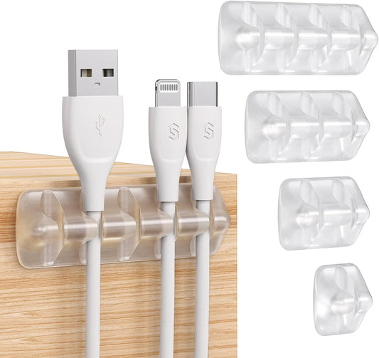 Clear Cable Clips, Cord Holders
