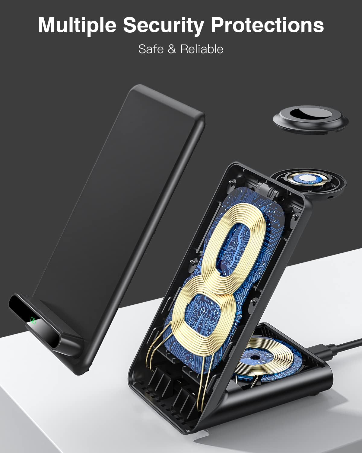 Wireless Charging Station, Black
