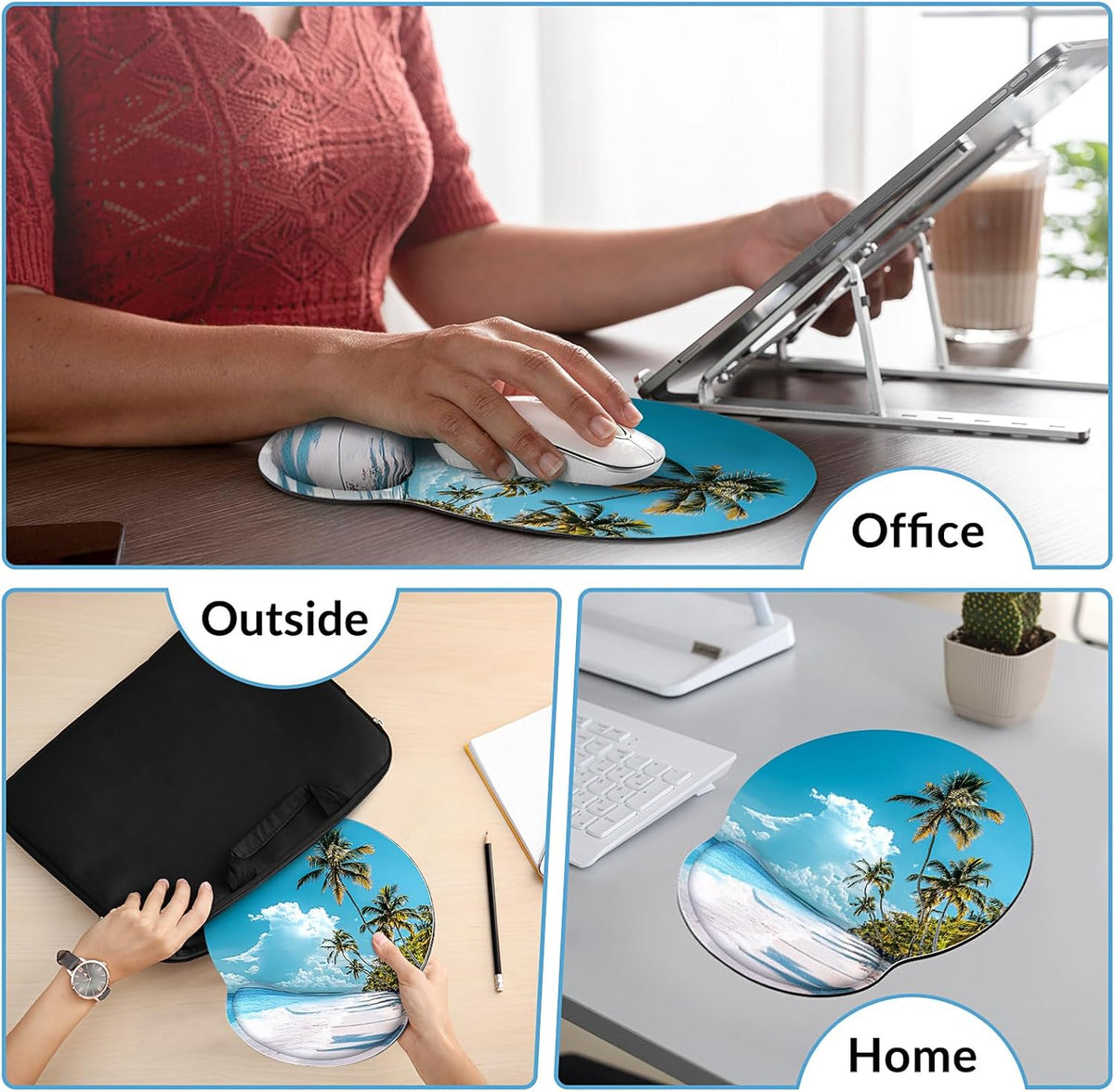 Ergonomic Mouse Pad with Wrist Rest, Small