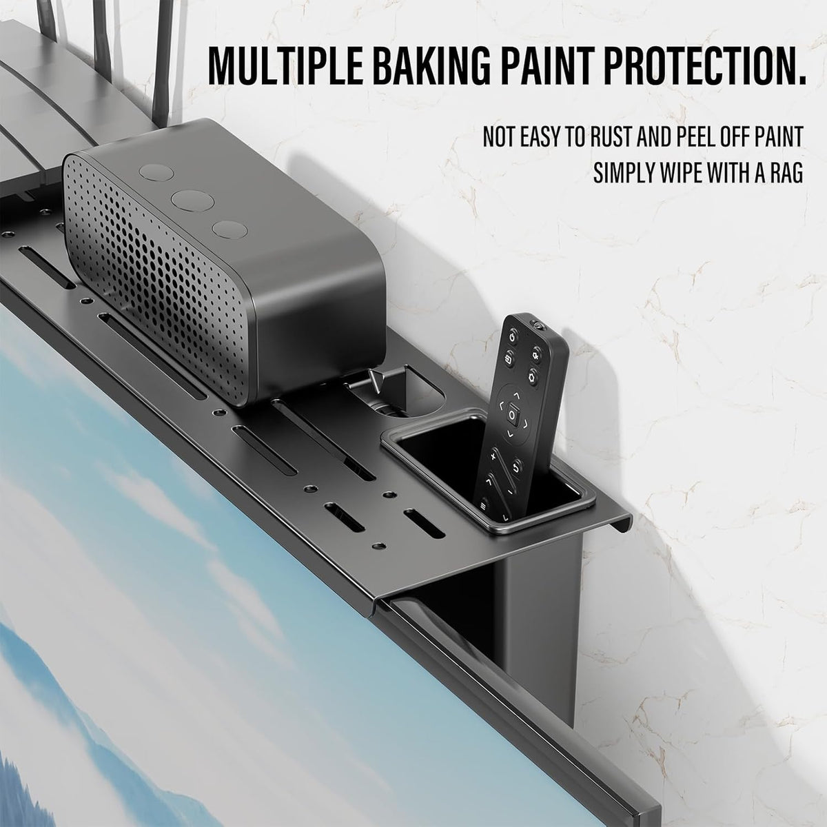 Adjustable Steel TV Top Shelf