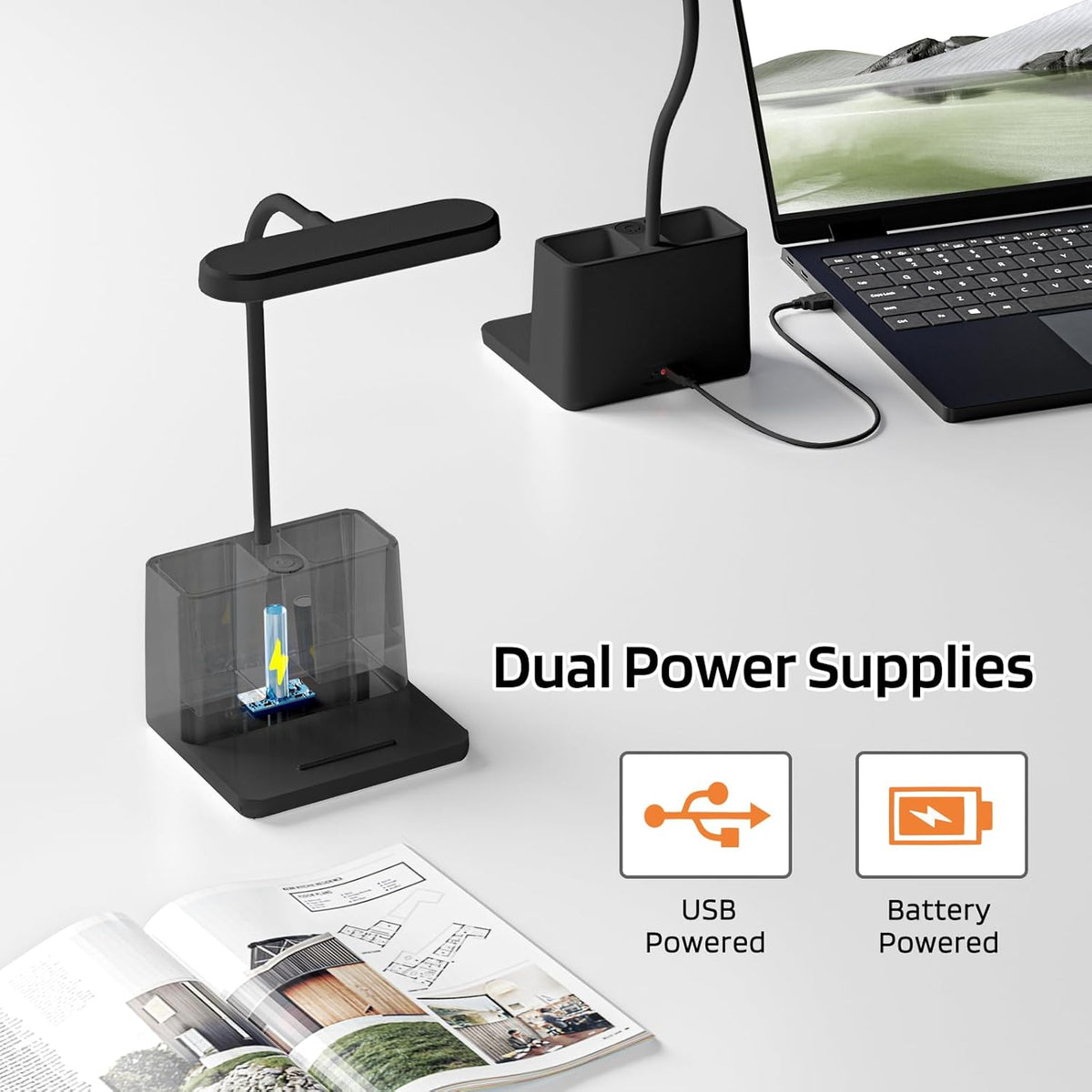 Black LED Desk Lamp