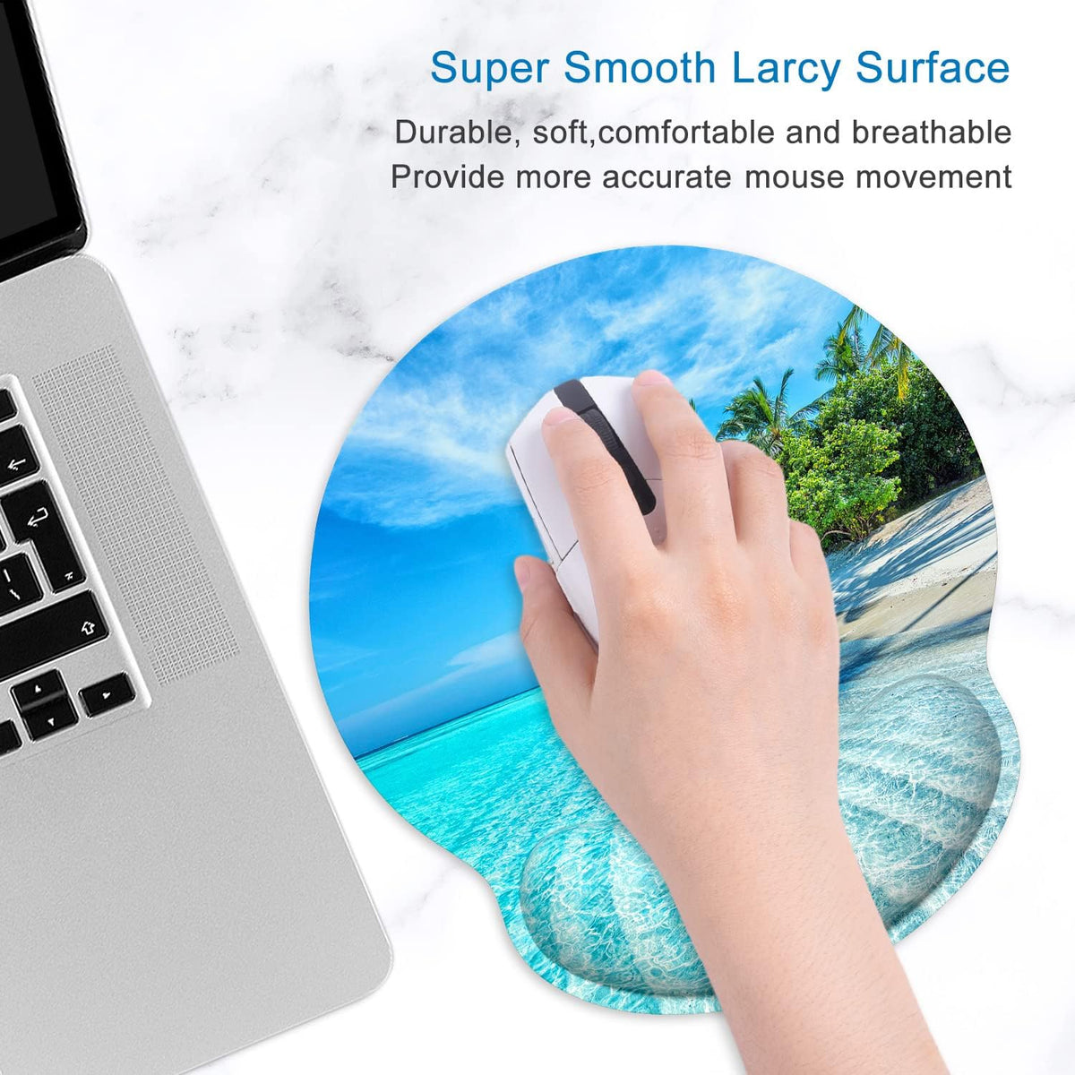 Ergonomic Mouse Pad with Wrist Support Wrist Rest Smooth Surface