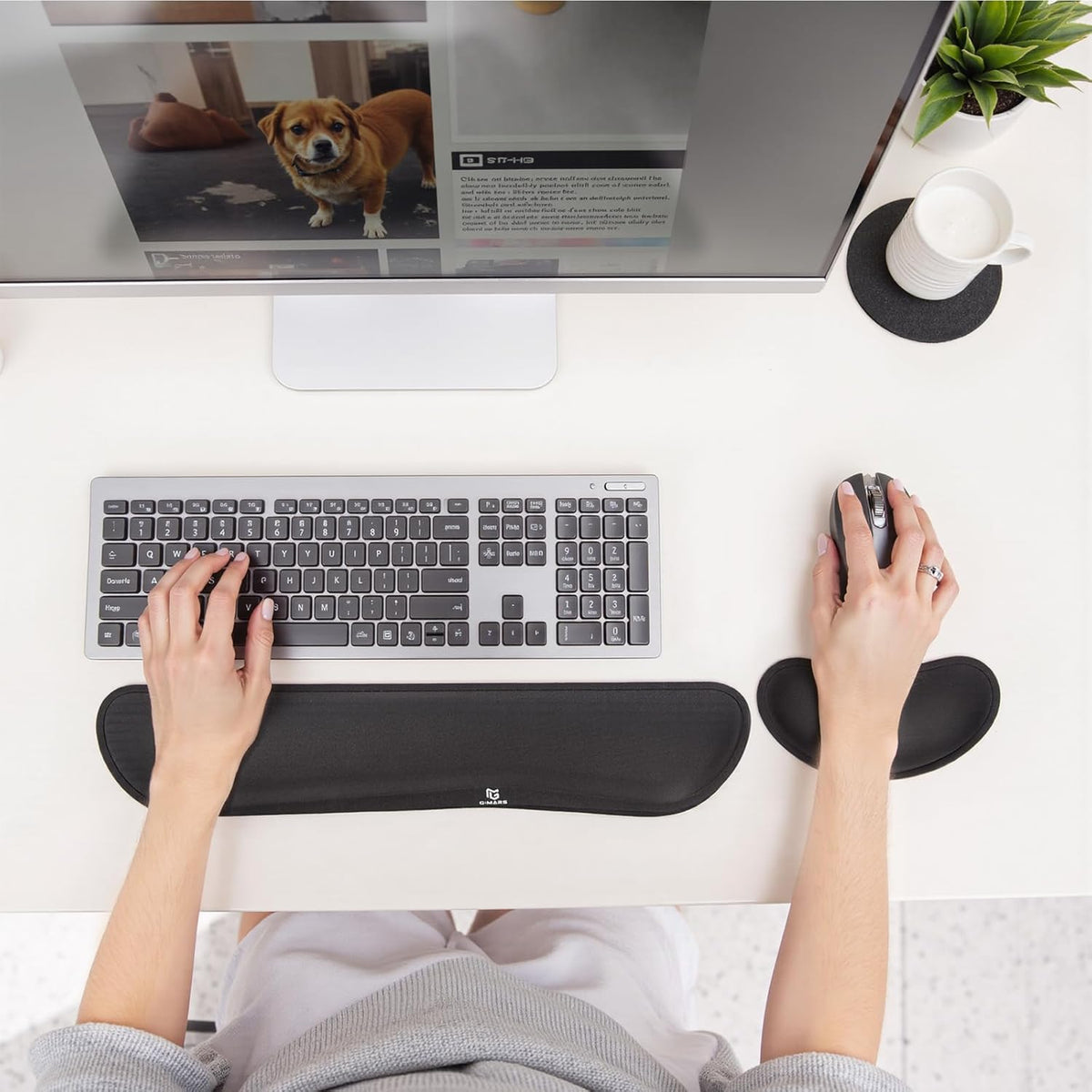 Upgrade Enlarge Silky and Superfine Fabric Gel Memory Foam Keyboard