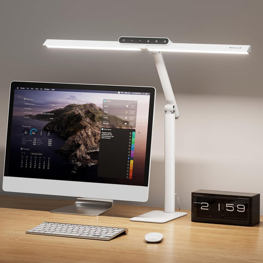 LED Desk Lamp with Base, White