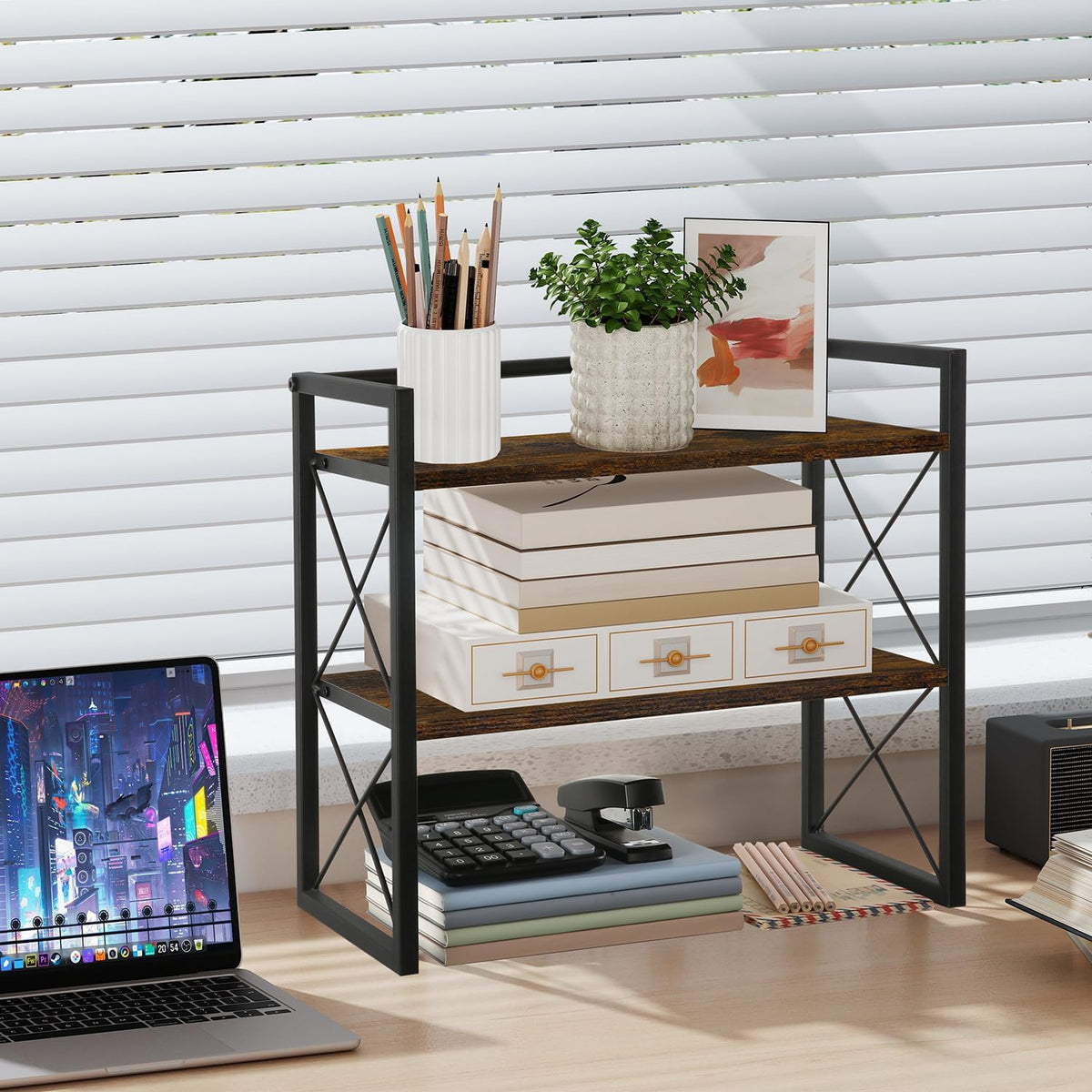 Desktop Shelf Organizer, 2 Tier