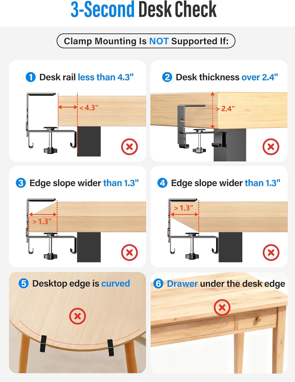 [Upgraded] Large Under Desk Cable Management Tray