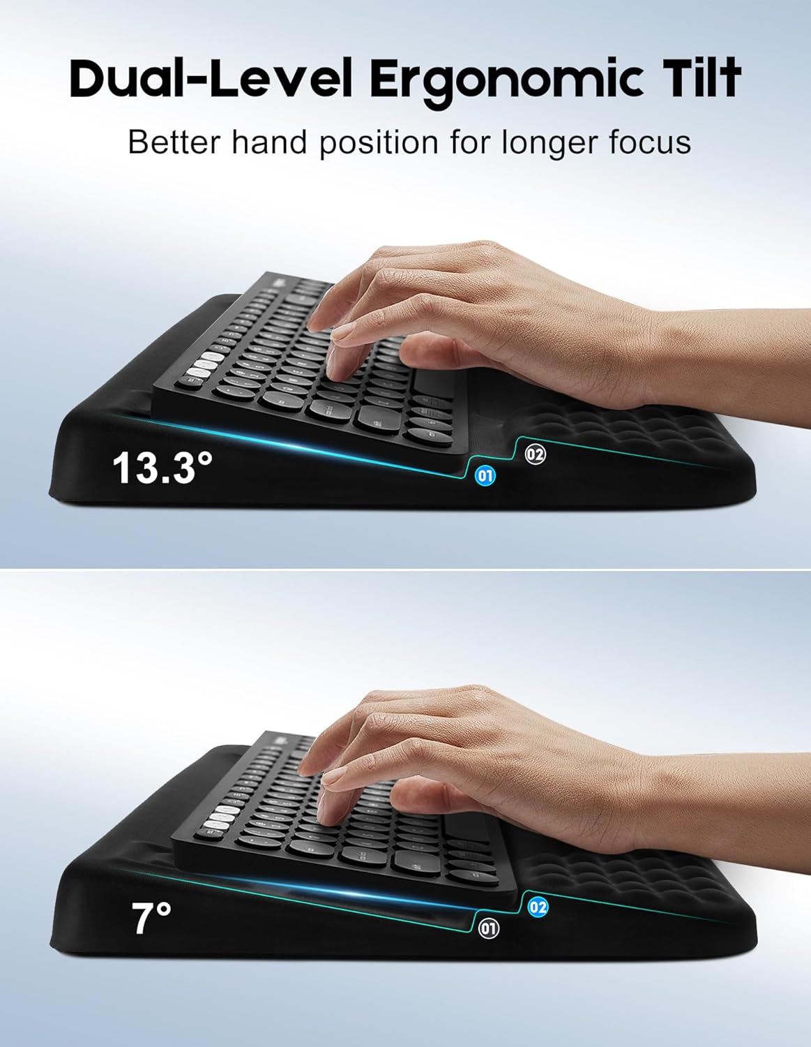 Wrist Rest with Keyboard Stand and Storage Slot