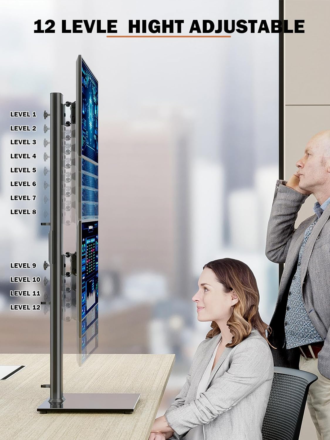 Dual Monitor Stand, 34 Inch