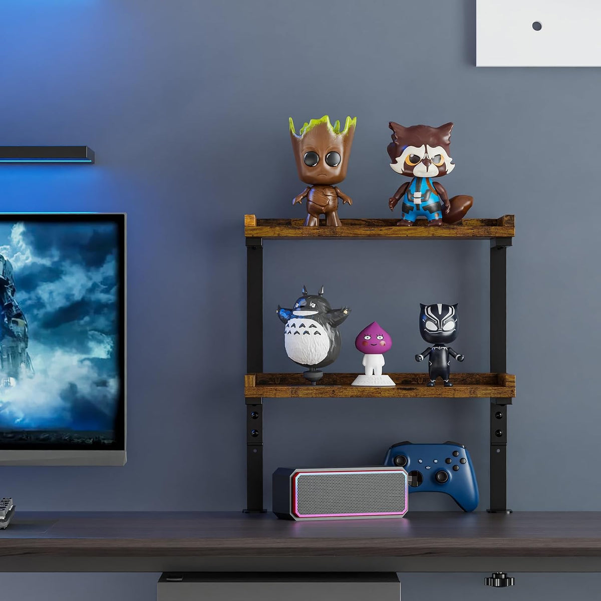 Clamp On Desk Shelf 2-Tier